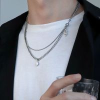 [COD] Mens Necklace Hip Hop Men Matching Multi-layer Accessories Luxury Personality Pendant