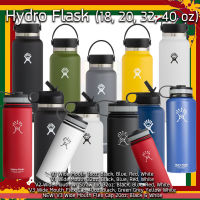 Hydro Flask Wide Mouth Stainless Steel Water bottle กระติกน้ำสแตนเลส ใหญ่ ขนาด 18, 20, 32, 40oz เก็บร้อน 12 เก็บเย็น 24 ชม Thermal Flask Hydroflask จัดส่งรวดเร็ว Tumbler ของขวัญ จัดส่งรวดเร็ว