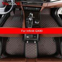 YOGOOGE เสื่อปูพื้นรถแบบกำหนดเองสำหรับ Infiniti QX80อุปกรณ์ตกแต่งรถยนต์พรมเช็ดเท้า