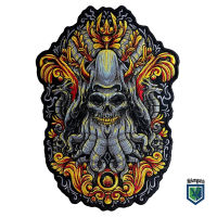 Octopus Skull Large Back Patch for Custom Biker Vest