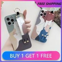 ✔♘ For IPhone 11 12 Pro Max Cases Geometric Color Matching Art Wristband Phone Case For IPhone X XR XS Max 7 8 Plus Back Cover