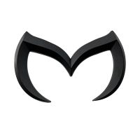 Evil M Logo Emblem Badge Decal for Mazda All Model Car Body Rear Trunk Decal Sticker Nameplate Decor Accessories