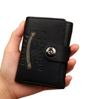 2022 Vintage Men Leather Luxury Wallet Short Slim Male Purses Money Clip Credit Card Dollar PU Leather Wallet Mens Card Purse