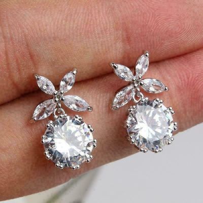 [COD] Cao Shi and ins style earrings temperament all-match bow ladies trendy Day gift