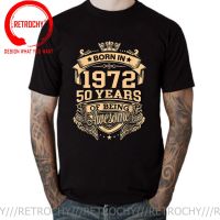 Born In 1972 50 Years Of Being Awesome T Shirt Harajuku Made In 1972 T-Shirt Amazing Dad Birthday Gift Clothes Father Tee Shirt