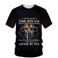 2023Casual T-Shirt Summer Men 3D Printed The Knights Templar T-shirts Fashion Personality Shirt Blouse Size Oversized Tops Clothing