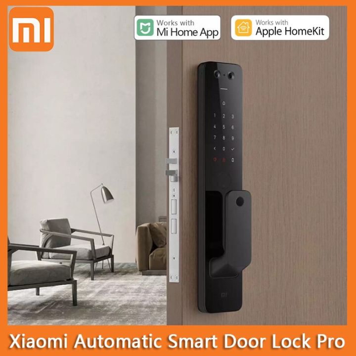 xiaomi-ประตูล็อคอัจฉริยะโปรพร้อมกล้องสแกนลายนิ้วมือระบบ-nfc-บลูทูธปลดล็อคใช้งานได้กับชุดอุปกรณ์และแอป-mi-home