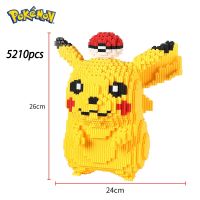 5210 Qsv35 Partícula Anime Pikachu Diamante Micro บล็อกตัวต่อ Jogos Modelo Mini Tijolos Figuras Descompressão Brinquedo E Crianças