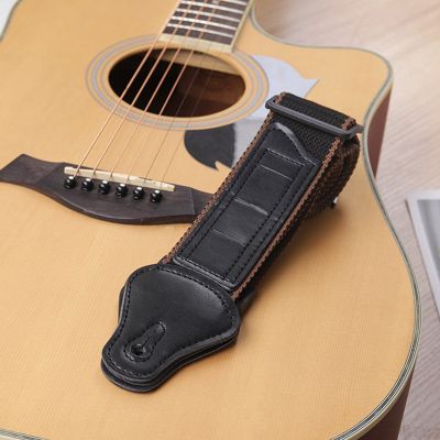 1Set Guitar Strap Bass Electric Guitar Strap Guitar Strap Leather Head Strap Folk Acoustic