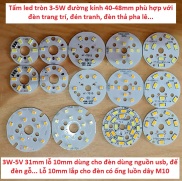 Vỉ led tròn 3W,5W 32-50mm dùng thay thế cho đèn trang trí