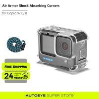 【LZ】☒☇✾  Armadura de ar anti-queda caso gopro hero 11 10 9 preto transparente tpu capa à prova de choque padrão macio habitação de borracha de silicone escudo