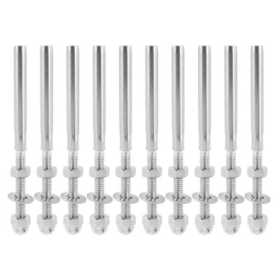 20Pack Threaded Terminal Stud Stainless T316 Marine Grade Stud End Fitting Terminal for 3/16 Inch Cable Deck Railing Hand Swage
