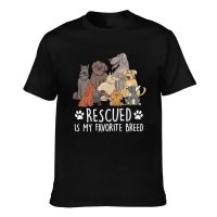 New Arrival Vintage Rescued Dogs Is My Favorite Breed Funny MenS T-Shirts Multi-Color Optional