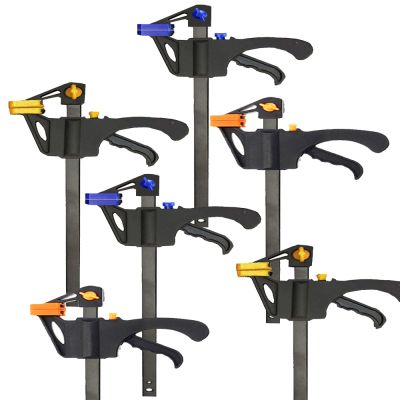 6 Inch 8pcs F type Woodworking Clip Quick Grip Clamp Carpenter Ratchet Release DIY Hand Tool