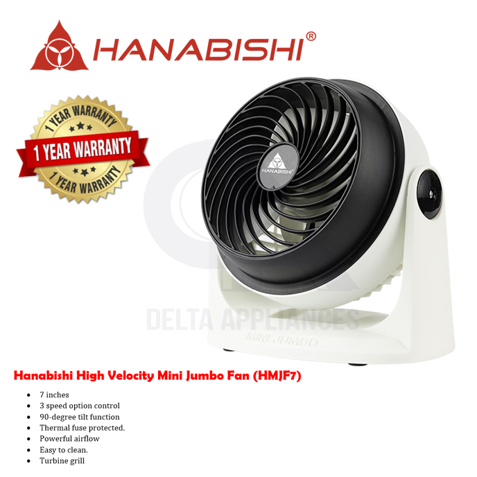 Hanabishi Desk Fan Floor Fan Air Circulator Original 1 Year Warranty
