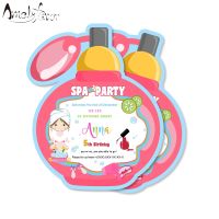 【YF】♈✚◄  Spa Invitations Card Birthday Supplies Decorations Kids Event