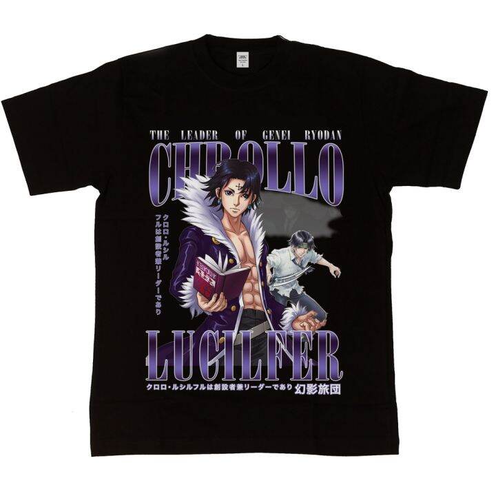 เสื้อยืด-พิมพ์ลายการ์ตูน-chrollo-lucilfer-hunter-x-hunter-homage-series-สําหรับผู้ชายs-5xl