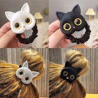 Women Cute Cat Hair Ties Rubber Bands Elastic Hair Bands Korean Headwear Children for Girls Lovely Hair Accessories Ornaments Cups