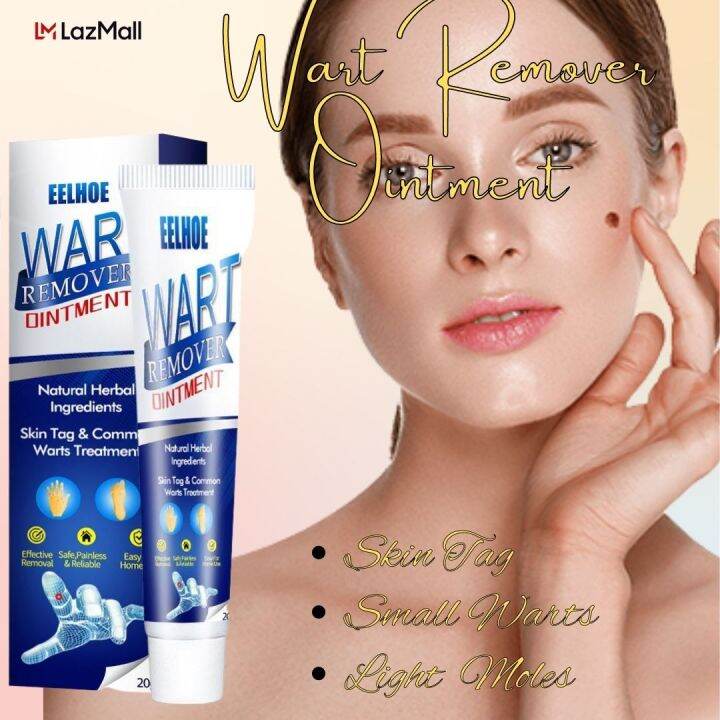 Wart Remover Ointment Remove Small Warts Skin Tags Light Moles Dark