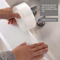 5cm Kitchen Waterproof Tape Mildew Transparent Sealing Self-adhesive Nano Tape Sink Gap Toilet Corner Line Strip Sticker Adhesives  Tape