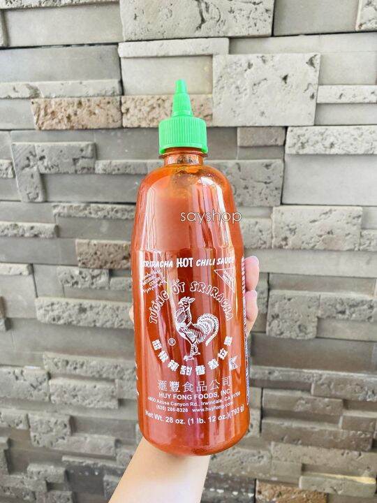 ซอสพริก-ซอสพริกศรีราชา-sriracha-hot-chili-sauce-huy-fong-rooster-793g-ซอสพริกคีโต-ketoexp-2023