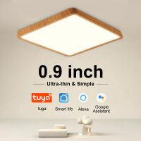 Tuya Smart LED Ceiling Lamp Square Thin 0.9inch RemoteApp Voice Control Alexa Control Large Ceiling Lights Living Room