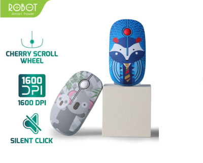 [ประกัน1 ปี]🧶 Robot M330 Wireless Mouse Silent Button Design เมาส์ไร้สาย ไร้เสียงคลิก เมาส์ลายการ์ตูน - [Kit IT]