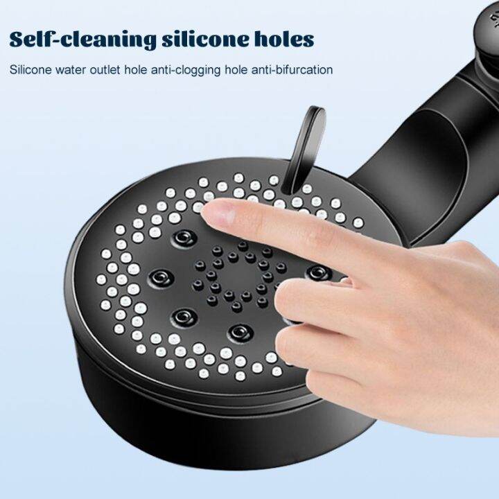 zhangji-5-modes-ajustable-high-pressure-shower-head-one-key-stop-water-water-saving-hand-held-shower-head-bathroom-accessories-showerheads