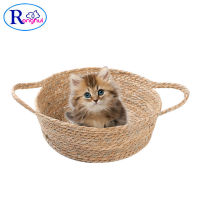 Ronghui ตะกร้าแมว ที่นอนแมว handmade ตะกร้าหวาย ตะกร้าสาน ที่นอนหมา ที่นอนสำหรับสัตว์เลี้ยง Cat Bed Handmade Ronghui Pet House