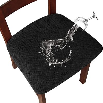 6 Waterproof Dining Chair Seat Cover Jacquard Removable Chair Seat Cushion Slipcover for Dining Room Chair