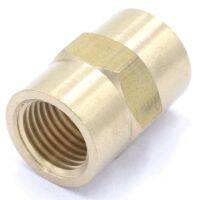 1/4 BSPT x 1/4 NPT Female Hex Nipple Reducer Brass Pipe Fitting Connector Adapter Water Gas Fuel