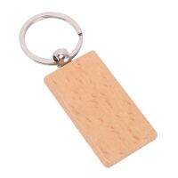 300Pcs Blank Rectangle Wooden Key Chain DIY Wood Keychains Key Tags Can Engrave DIY Gifts