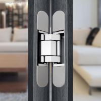 ❅₪ 1pcs Interior Side Hung Wood Door Hidden Hinge 180 Degree 3D Adjustable Zinc Alloy Invisible Hardware Butt Hinge