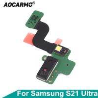 Aocarmo เซ็นเซอร์แสงสำหรับ Samsung Galaxy S21 G998U SM-G9980พิเศษไมโครโฟนตั้งโต๊ะแผงไมค์ชิ้นส่วนชิ้นงอสำหรับเปลี่ยน