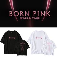 BLACKPIN  เสื้อยืดอัลบั้ม  BORN PINK เสื้อยืดผ้า Cotton 100%  ไม่หด ไม่ย้วย