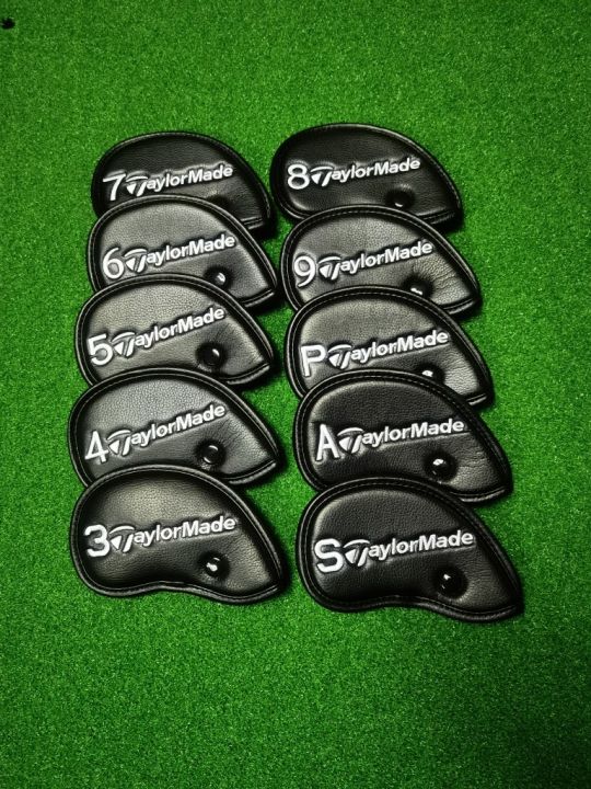 original-taylormade-golf-club-head-cover-high-block-small-lychee-pu-club-cover-unisex-iron-set