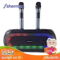 SHERMAN ลำโพงฺBluetooth ไร้สาย พร้อมไมค์ลอย 2ตัว รุ่น J-4444