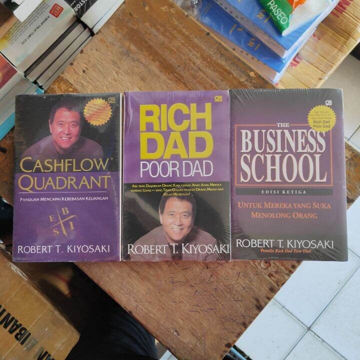 Paket 3 Buku Robert T Kiyosaki Rich Dad Poor Dad The Cashflow