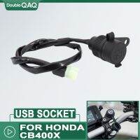 For Honda CB400X CB 400 X Black Motorcycle Modify DV 12V Double USB Charger Adapter