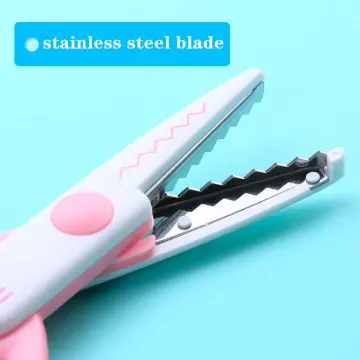Chisel Pinking Shears Fabrics for Sewing Clothes Stationery Tailor Zigzag  Scissors for Fabric Zig Zag Leather Cutter Paper Tools