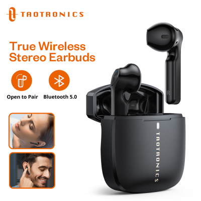 TaoTronics SoundLiberty 92 Wireless Earphones TWS AptX Codec Hi-Fi Semi-in Ear Bluetooth Headphone with Mic IPX8 Waterproof
