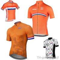 【hot】✧✗  NEW Mens Netherlands TEAM Cycling Jersey Clothing Wear Short Sleeve Customizable