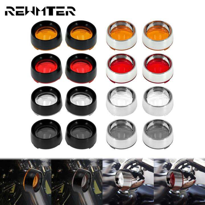 2Xmotorcycle Directional Indicator Bezel เลนส์ Trim Ring Visor สำหรับ