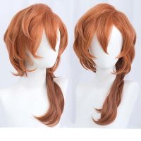 High Quality Anime Bungo Stray Dogs Chuya Nakahara Chuuya Cosplay Wig Heat Resistant Synthetic Hair Wigs + Wig Headwear Wig  Hair Extensions Pads