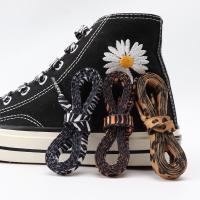 【HOT】✎✚┅ 120CM Leopard print Shoe Laces Sneakers Man And Woman Flat Shoelaces Printing Pattern Shoelace Accessories