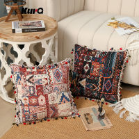 New Bohemian Style Square Jacquard Tassel Sofa Pillowcase Bedroom Versatile Home Cushion Throw Pillows Pillows Decor Home