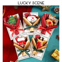 Christmas Bouquet Greeting Card Creative Small Card Birthday 3D Stereoscopic Greeting Card Handmade S01507