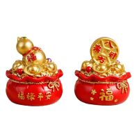 【cw】 Wealth Money Chinese Shui Figurine Ornament Atrracting Up