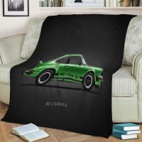 (Multi size available in stock)  The 911 Carrera Custom Personalized 3D Printed Coral Fleece Fabric Soft Plush Fleece Blanket As Gift For Kids Dropshipping  (Free personalized design available)