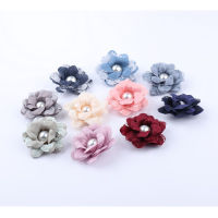 50pcslot Pearl Satin Lace Flowers Sewing Supplies DIY Sewing Crafts for Clothing Hat Shoes Bag Wedding Hair Veil Decoration